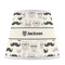 Hipster Cats & Mustache Poly Film Empire Lampshade - Front View