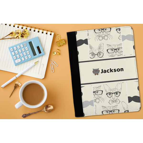 Hipster Cats & Mustache Medium Padfolio - LIFESTYLE (adult)