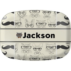 Hipster Cats & Mustache Melamine Platter (Personalized)