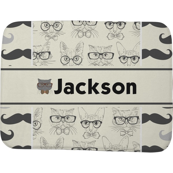 Hipster Cats & Mustache Memory Foam Bath Mat 48 X 36