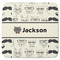 Hipster Cats & Mustache Memory Foam Bath Mat - 48"x48" (Personalized)
