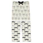 Hipster Cats & Mustache Mens Pajama Pants - XS