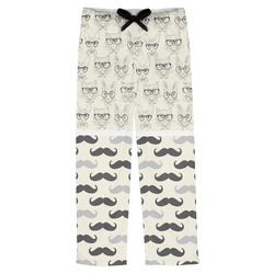 Hipster Cats & Mustache Mens Pajama Pants - 2XL (Personalized)