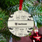 Hipster Cats & Mustache Metal Ball Ornament - Lifestyle