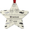 Hipster Cats & Mustache Metal Star Ornament - Front