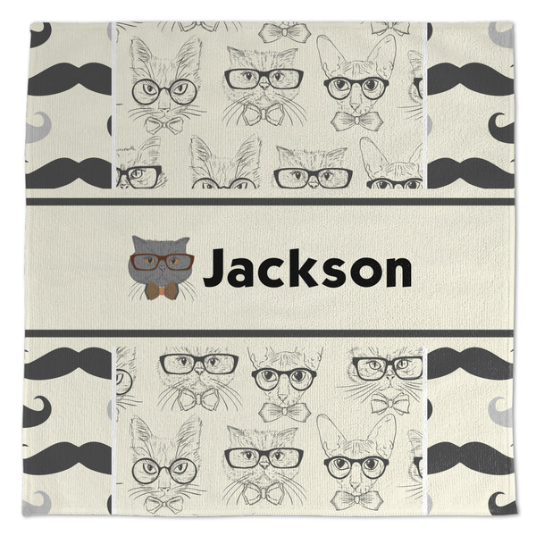 Hipster Cats & Mustache Microfiber Dish Rag - APPROVAL