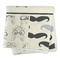 Hipster Cats & Mustache Microfiber Dish Rag - FOLDED (square)