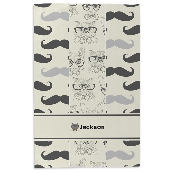 Hipster Cats & Mustache Microfiber Dish Towel - APPROVAL