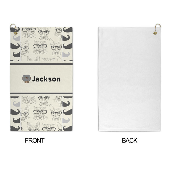 Hipster Cats & Mustache Microfiber Golf Towels - APPROVAL