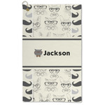 Hipster Cats & Mustache Microfiber Golf Towel (Personalized)