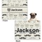 Hipster Cats & Mustache Microfleece Dog Blanket - Regular - Front & Back