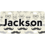 Hipster Cats & Mustache Mini/Bicycle License Plate (Personalized)