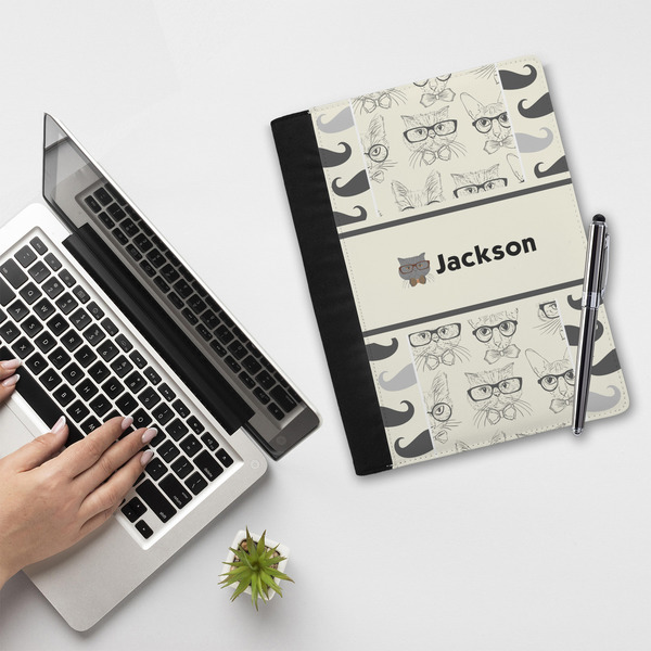 Hipster Cats & Mustache Notebook Padfolio - LIFESTYLE (large)