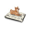Hipster Cats & Mustache Outdoor Dog Beds - Small - IN CONTEXT