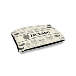 Hipster Cats & Mustache Outdoor Dog Bed - Small (Personalized)