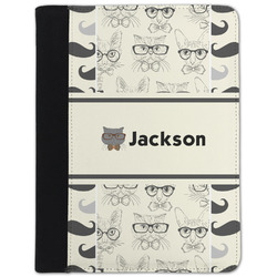 Hipster Cats & Mustache Padfolio Clipboard - Small (Personalized)