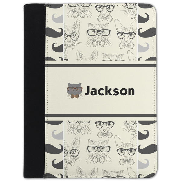 Custom Hipster Cats & Mustache Padfolio Clipboard - Small (Personalized)
