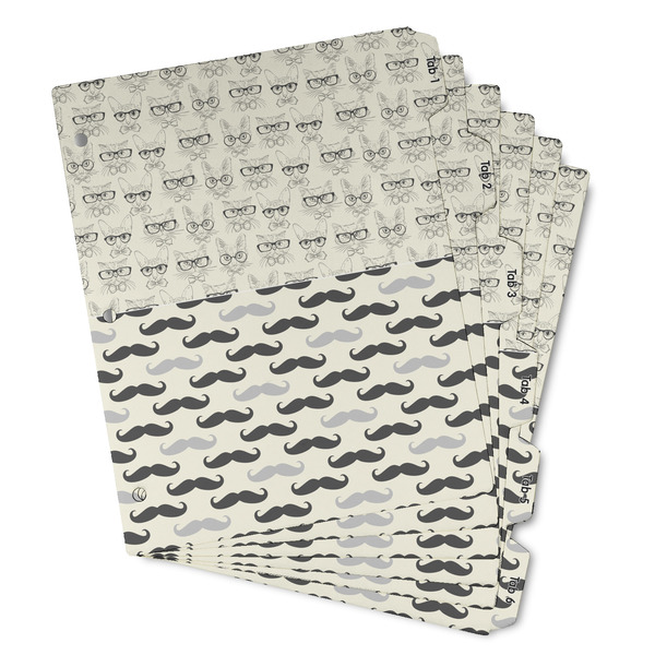 Hipster Cats & Mustache Page Dividers - Set of 6 - Main/Front