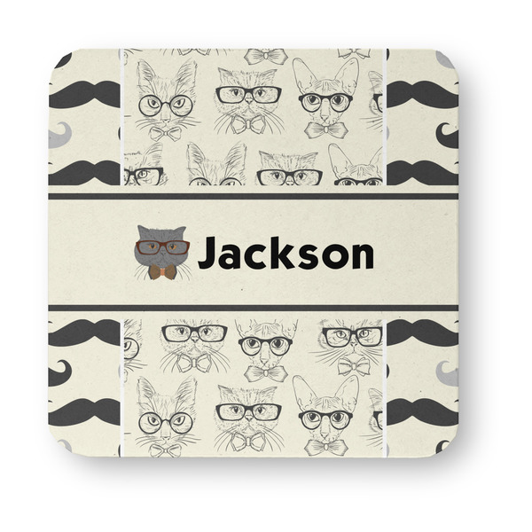 Hipster Cats & Mustache Paper Coasters - Approval
