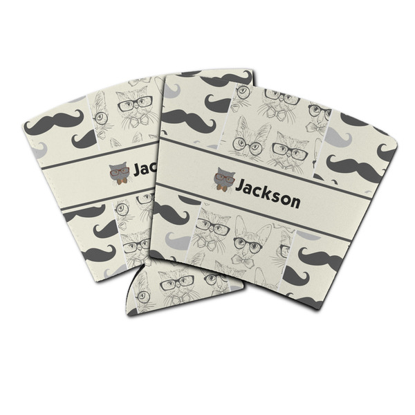 Custom Hipster Cats & Mustache Party Cup Sleeve (Personalized)