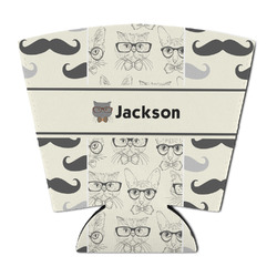 Hipster Cats & Mustache Party Cup Sleeve - with Bottom (Personalized)