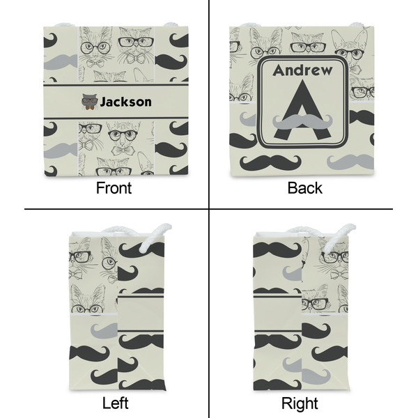 Hipster Cats & Mustache Party Favor Gift Bag - Gloss - Approval