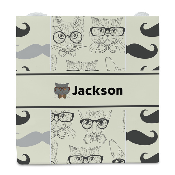 Hipster Cats & Mustache Party Favor Gift Bag - Gloss - Front
