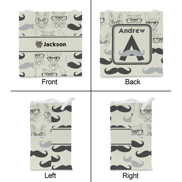 Hipster Cats & Mustache Party Favor Gift Bag - Matte - Approval