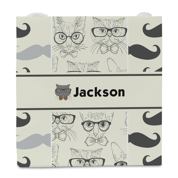 Hipster Cats & Mustache Party Favor Gift Bag - Matte - Front