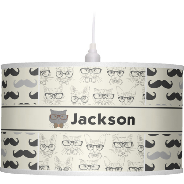 Hipster Cats & Mustache Pendant Lamp Shade