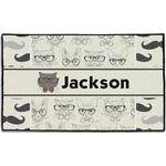 Hipster Cats & Mustache Door Mat - 60"x36" (Personalized)