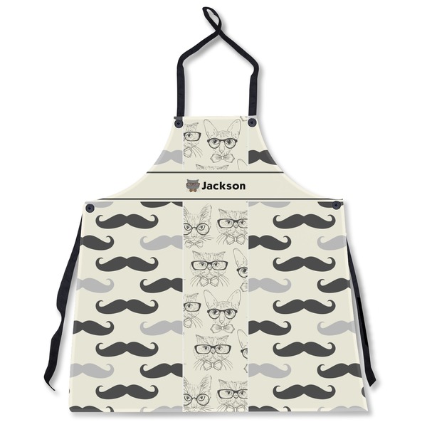 Hipster Cats & Mustache Personalized Apron