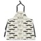 Hipster Cats & Mustache Apron Without Pockets w/ Name or Text