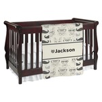 Hipster Cats & Mustache Baby Blanket (Personalized)