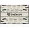 Hipster Cats & Mustache Personalized Door Mat - 36x24 (APPROVAL)