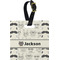 Hipster Cats & Mustache Personalized Square Luggage Tag