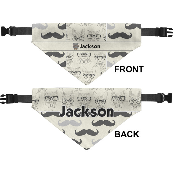 Hipster Cats & Mustache Pet Bandana Approval