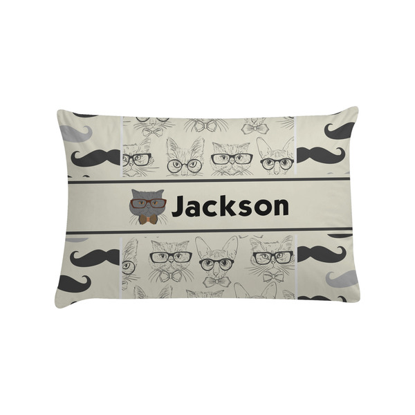 Custom Hipster Cats & Mustache Pillow Case - Standard (Personalized)