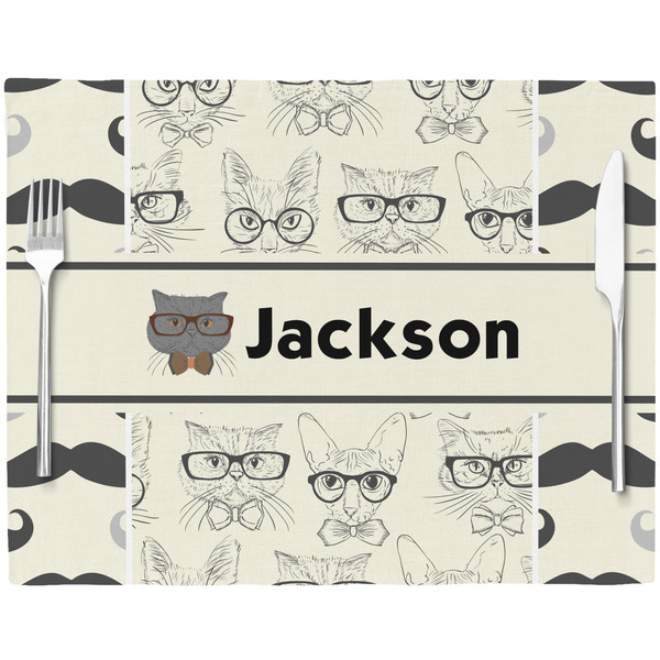 Hipster Cats & Mustache Placemat with Props