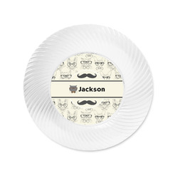 Hipster Cats & Mustache Plastic Party Appetizer & Dessert Plates - 6" (Personalized)