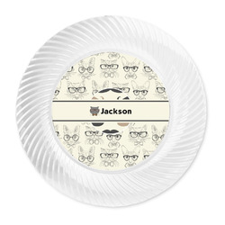 Hipster Cats & Mustache Plastic Party Dinner Plates - 10" (Personalized)