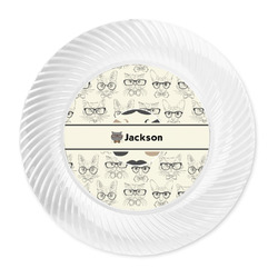 Hipster Cats & Mustache Plastic Party Dinner Plates - 10" (Personalized)
