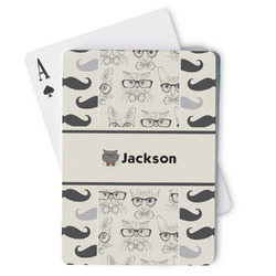 Hipster Cats & Mustache Playing Cards (Personalized)