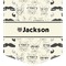 Hipster Cats & Mustache Iron On Faux Pocket (Personalized)