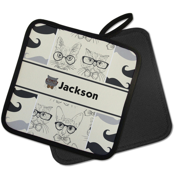 Hipster Cats & Mustache Pot Holders - PARENT MAIN