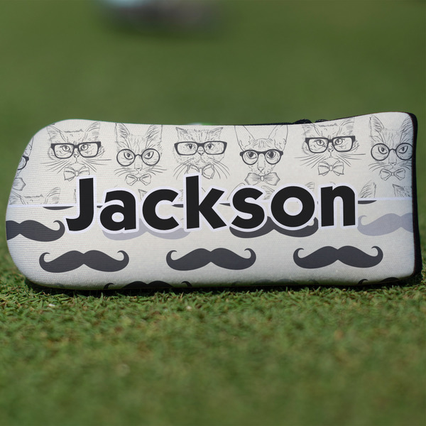 Custom Hipster Cats & Mustache Blade Putter Cover (Personalized)