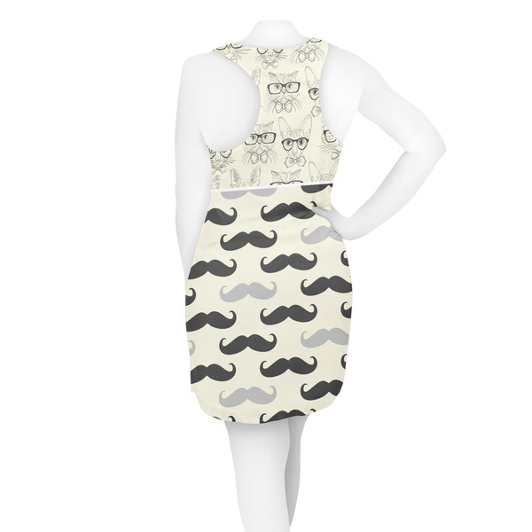 Hipster Cats & Mustache Racerback Dress - On Model - Back