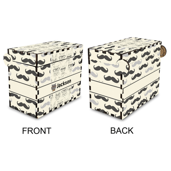 Hipster Cats & Mustache Recipe Box - Full Color - Approval