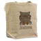 Hipster Cats & Mustache Reusable Cotton Grocery Bag - Front View