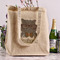 Hipster Cats & Mustache Reusable Cotton Grocery Bag - In Context